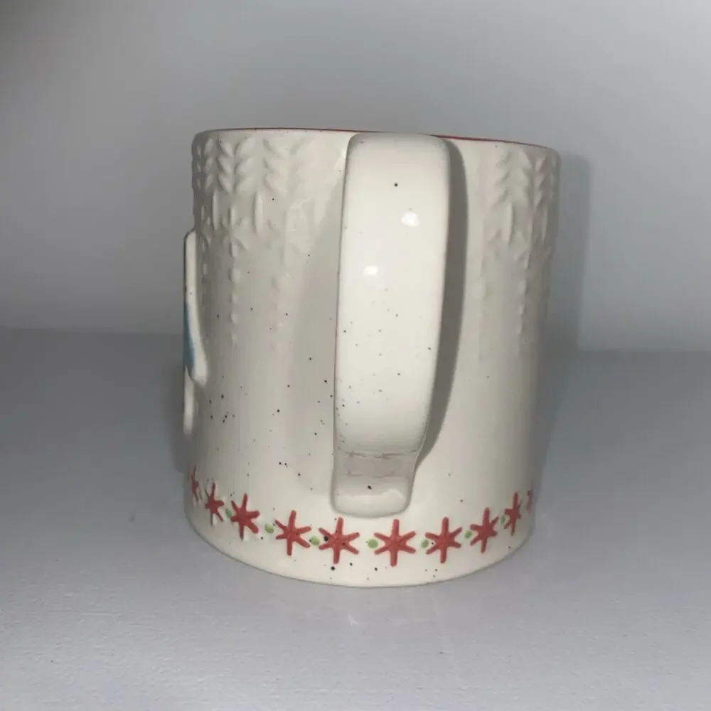 Anthropologie Monogram Letter A Bundled Up Mitten Winter Coffee Tea Mug Cup